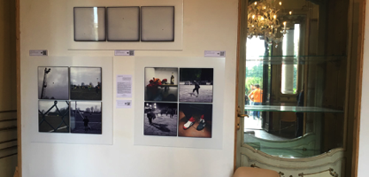 L’installazione di Nicola Bertoglio nell’ingresso di Villa Mazzotti.